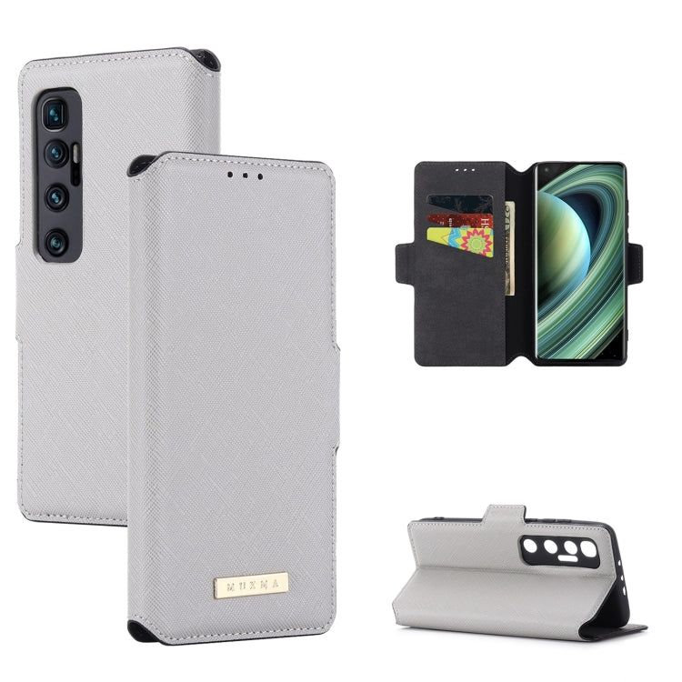 For Xiaomi Mi 10 Ultra MUXMA MX115 Cross Texture Oil Edge Flip Leather Phone Case