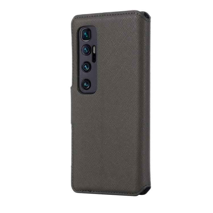 For Xiaomi Mi 10 Ultra MUXMA MX115 Cross Texture Oil Edge Flip Leather Phone Case