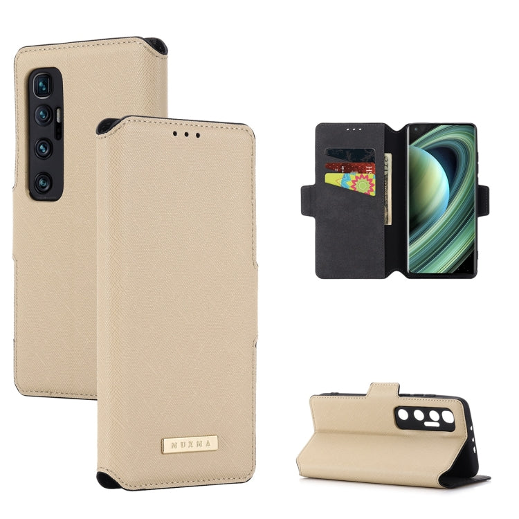 For Xiaomi Mi 10 Ultra MUXMA MX115 Cross Texture Oil Edge Flip Leather Phone Case
