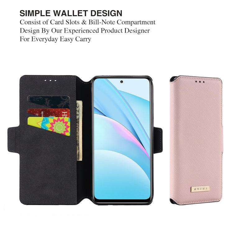 For Xiaomi Mi 10T Lite 5G MUXMA MX115 Cross Texture Oil Edge Flip Leather Phone Case