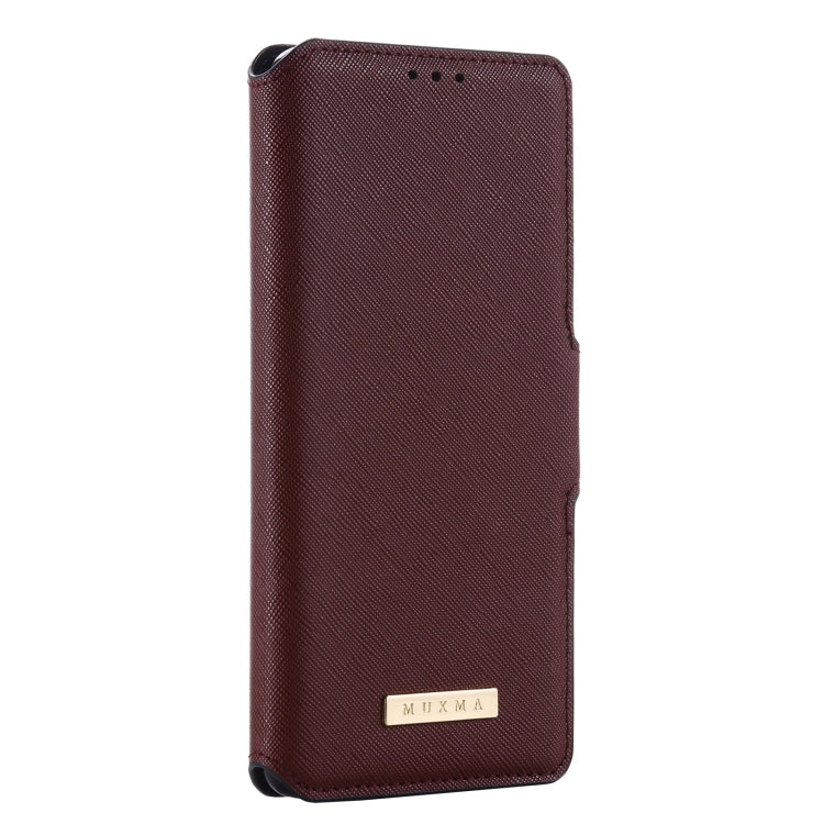 For Xiaomi Mi 10T Lite 5G MUXMA MX115 Cross Texture Oil Edge Flip Leather Phone Case