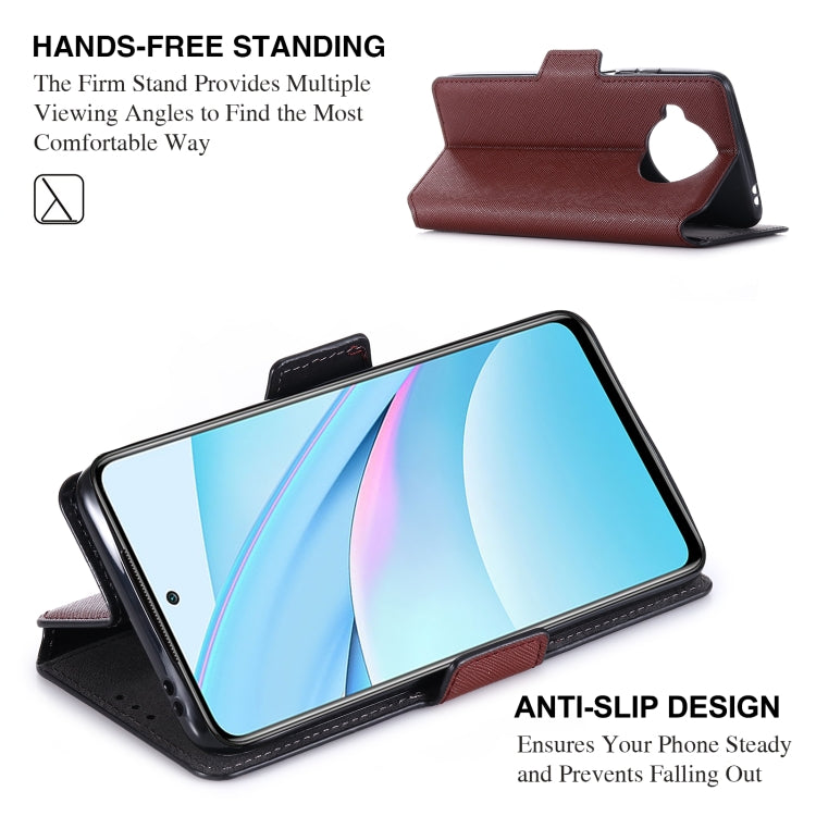 For Xiaomi Mi 10T Lite 5G MUXMA MX115 Cross Texture Oil Edge Flip Leather Phone Case