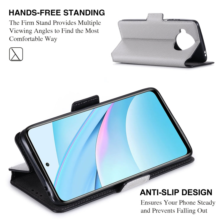 For Xiaomi Mi 10T Lite 5G MUXMA MX115 Cross Texture Oil Edge Flip Leather Phone Case