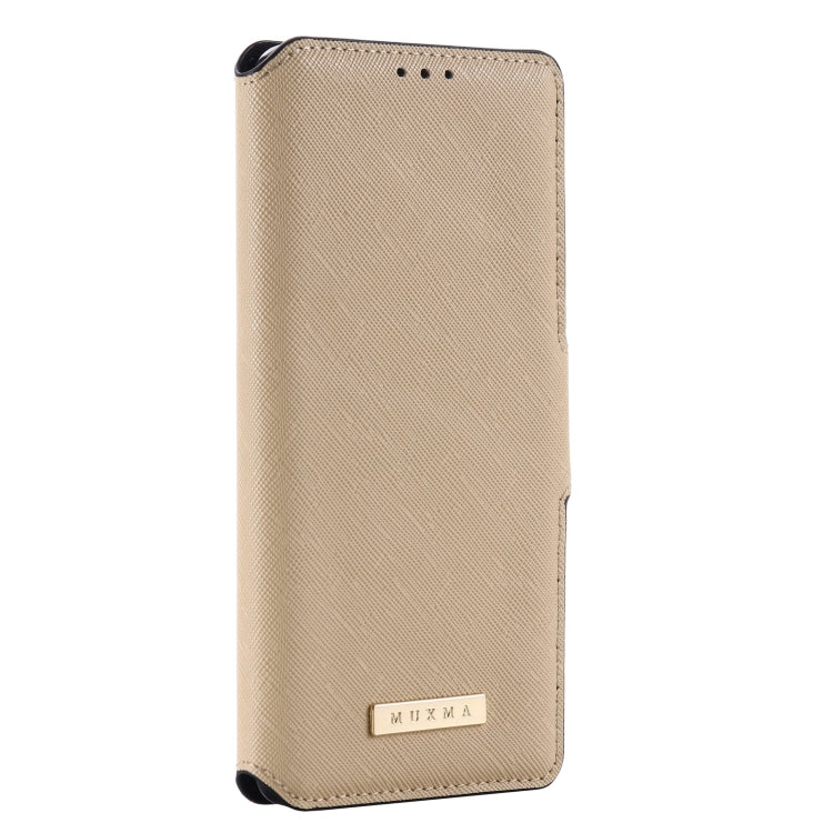 For Xiaomi Mi 10T Lite 5G MUXMA MX115 Cross Texture Oil Edge Flip Leather Phone Case