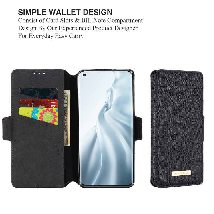 For Xiaomi Mi 11 MUXMA MX115 Cross Texture Oil Edge Flip Leather Phone Case