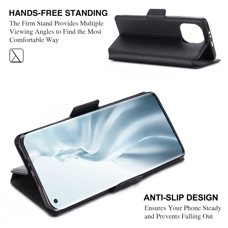 For Xiaomi Mi 11 MUXMA MX115 Cross Texture Oil Edge Flip Leather Phone Case