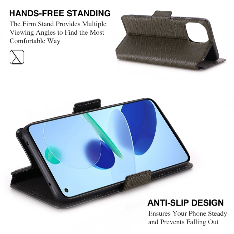 For Xiaomi Mi 11 Lite 5G MUXMA MX115 Cross Texture Oil Edge Flip Leather Phone Case