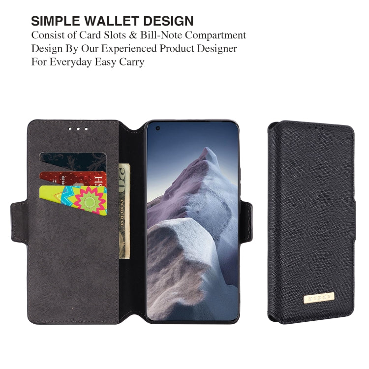 For Xiaomi Mi 11 Ultra MUXMA MX115 Cross Texture Oil Edge Flip Leather Phone Case