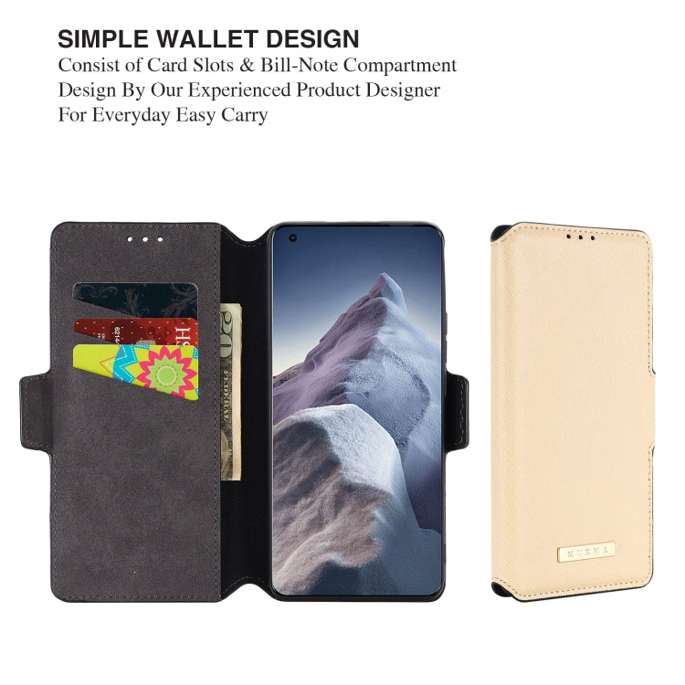 For Xiaomi Mi 11 Ultra MUXMA MX115 Cross Texture Oil Edge Flip Leather Phone Case