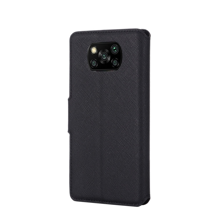 For Xiaomi Poco X3 NFC / X3 MUXMA MX115 Cross Texture Oil Edge Flip Leather Phone Case