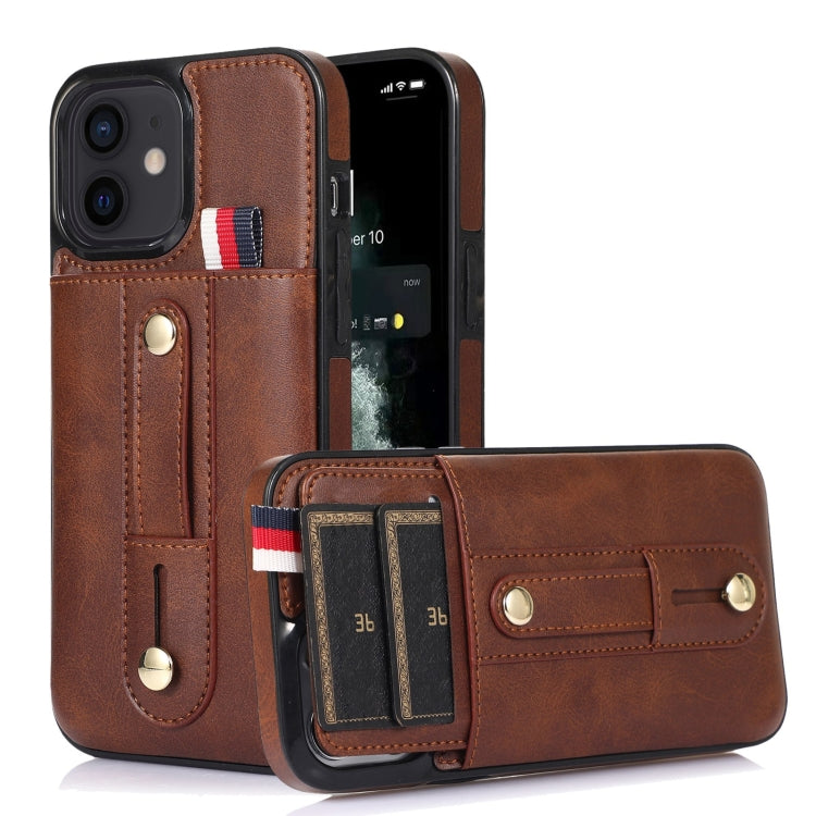 For iPhone 11 Wristband Kickstand Wallet Leather Phone Case