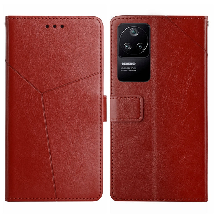 For Xiaomi Poco F4 5G Y Stitching Horizontal Flip Leather Phone Case