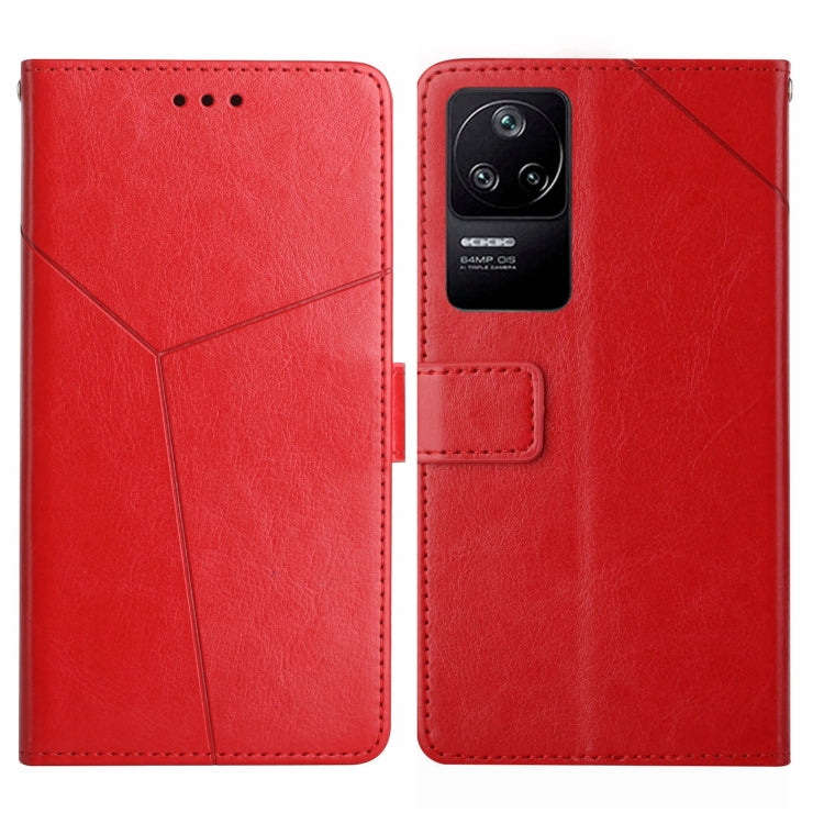For Xiaomi Poco F4 5G Y Stitching Horizontal Flip Leather Phone Case