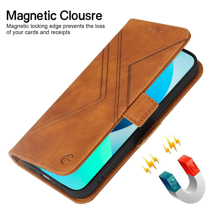 For iPhone X / XS RFID Geometric Line Flip Leather Phone Case