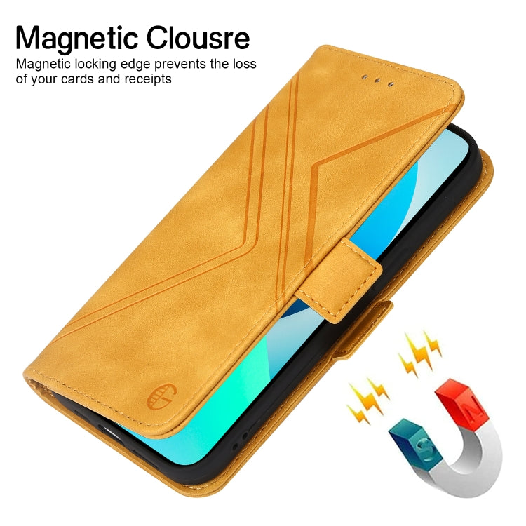 For iPhone X / XS RFID Geometric Line Flip Leather Phone Case