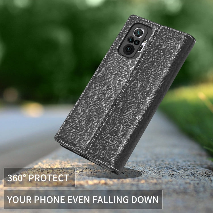 For Xiaomi Redmi Note 10 Pro 3-Splicing Flip Microfiber Leather Phone Case