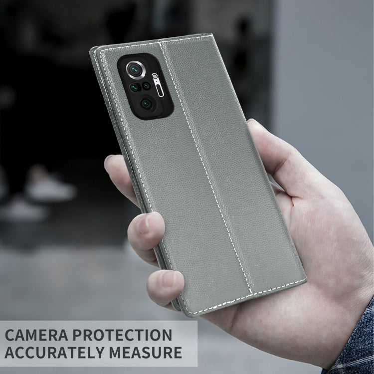 For Xiaomi Redmi Note 10 Pro 3-Splicing Flip Microfiber Leather Phone Case