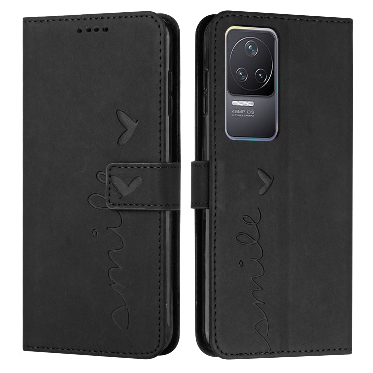 For Xiaomi Redmi K50/K50 Pro Skin Feel Heart Pattern Leather Phone Case