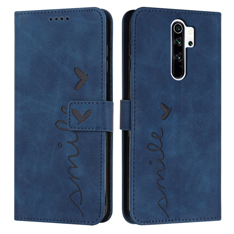 For Xiaomi Redmi Note 8 Pro Skin Feel Heart Pattern Leather Phone Case