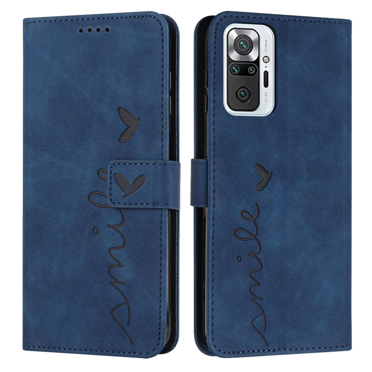 For Xiaomi Redmi Note 10 Pro Skin Feel Heart Pattern Leather Phone Case