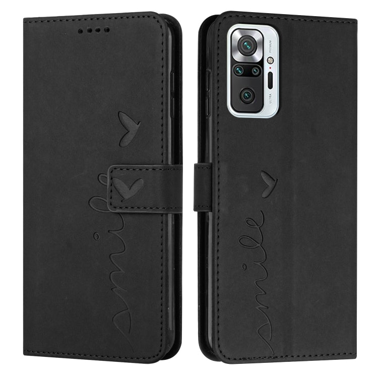 For Xiaomi Redmi Note 10 Pro Skin Feel Heart Pattern Leather Phone Case