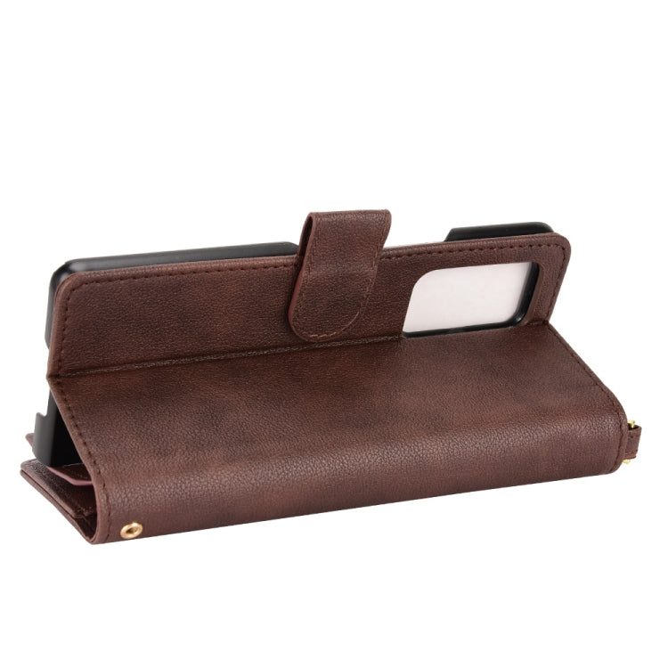 For Samsung Galaxy Z Fold2 5G Litchi Texture Zipper Leather Phone Case