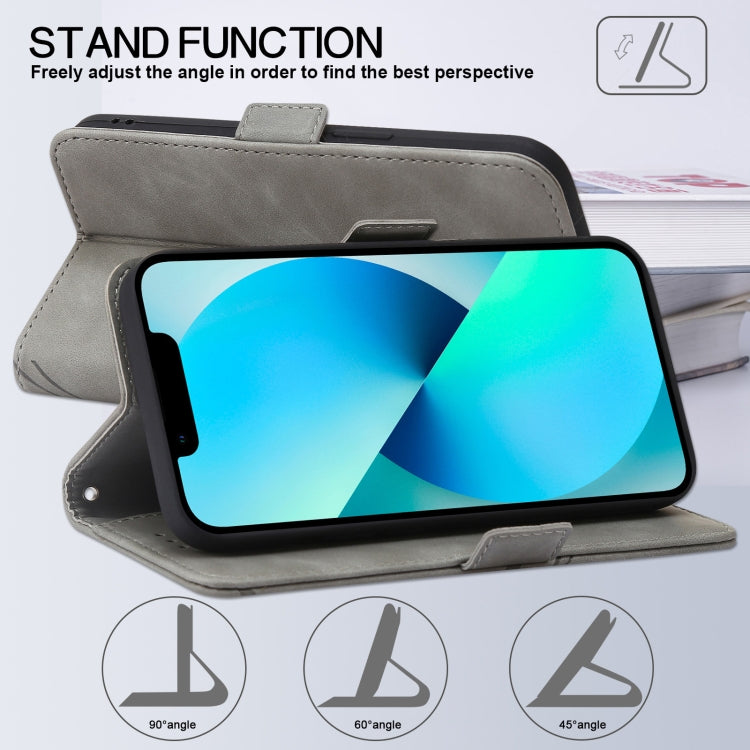For OPPO A54 5G / A74 5G RFID Geometric Line Flip Leather Phone Case