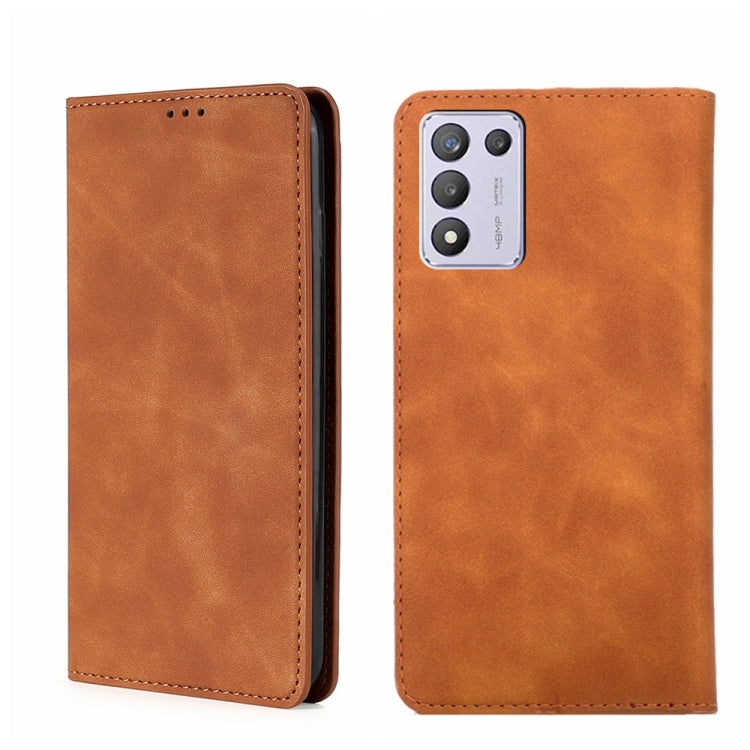 For OPPO K9s/Realme Q3s Skin Feel Magnetic Horizontal Flip Leather Phone Case