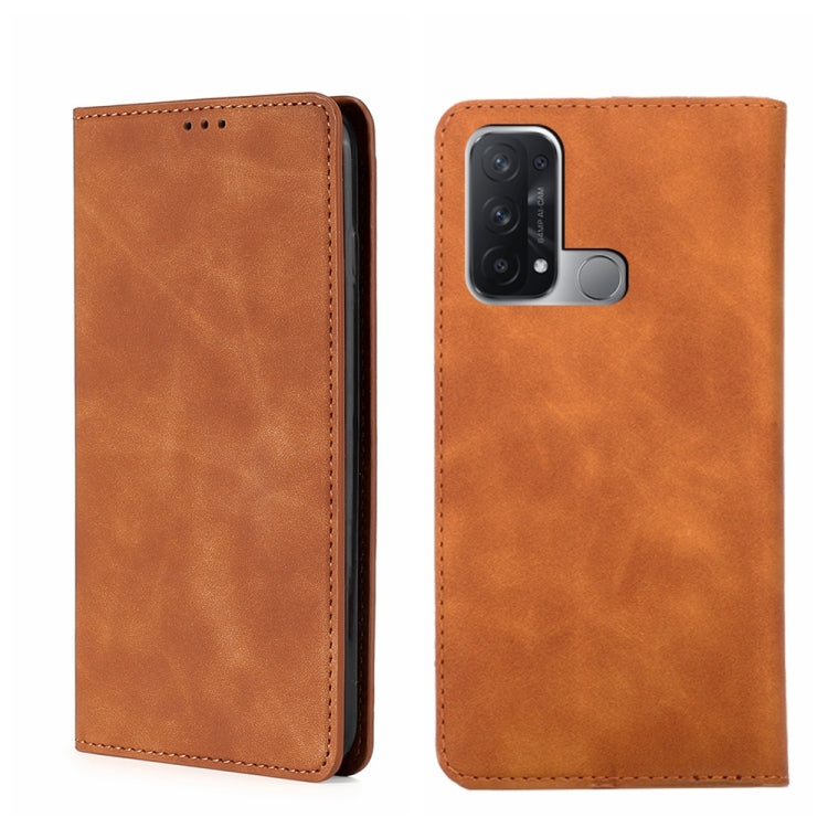 For OPPO Reno5 A Skin Feel Magnetic Horizontal Flip Leather Phone Case