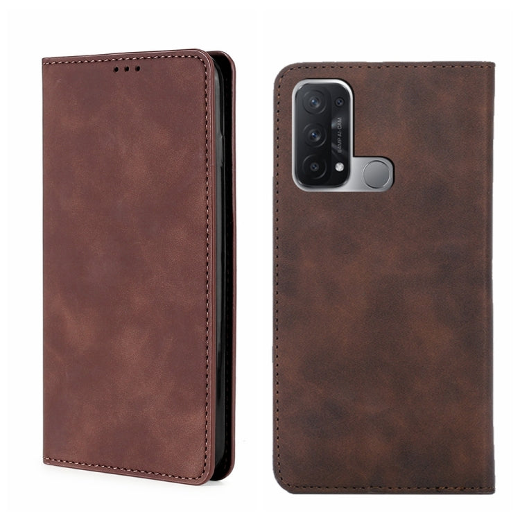 For OPPO Reno5 A Skin Feel Magnetic Horizontal Flip Leather Phone Case