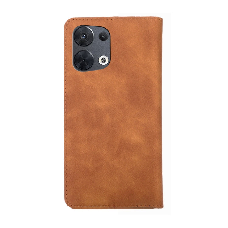 For OPPO Reno8 5G Skin Feel Magnetic Horizontal Flip Leather Phone Case