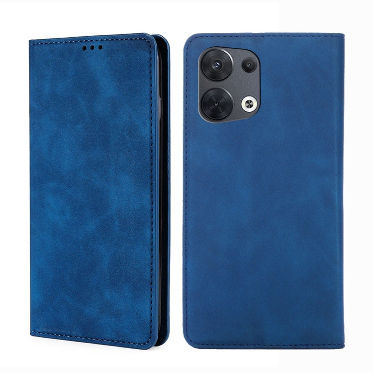 For OPPO Reno8 5G Skin Feel Magnetic Horizontal Flip Leather Phone Case