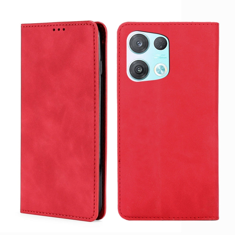For OPPO Reno8 Pro 5G Skin Feel Magnetic Horizontal Flip Leather Phone Case