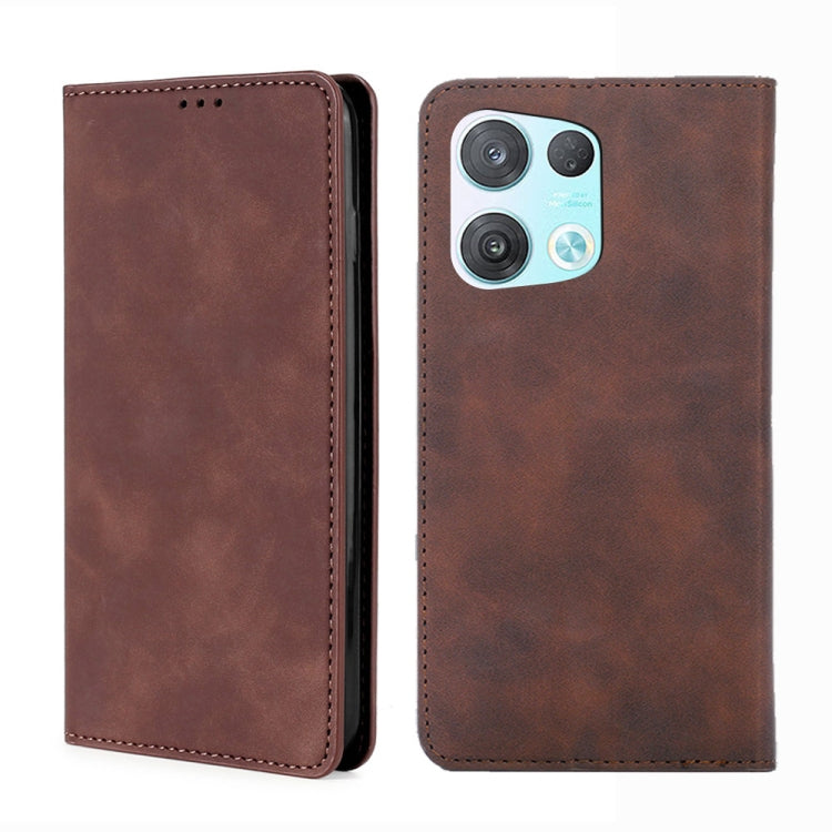 For OPPO Reno8 Pro 5G Skin Feel Magnetic Horizontal Flip Leather Phone Case