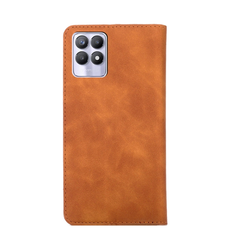 For OPPO Realme 8i Skin Feel Magnetic Horizontal Flip Leather Phone Case