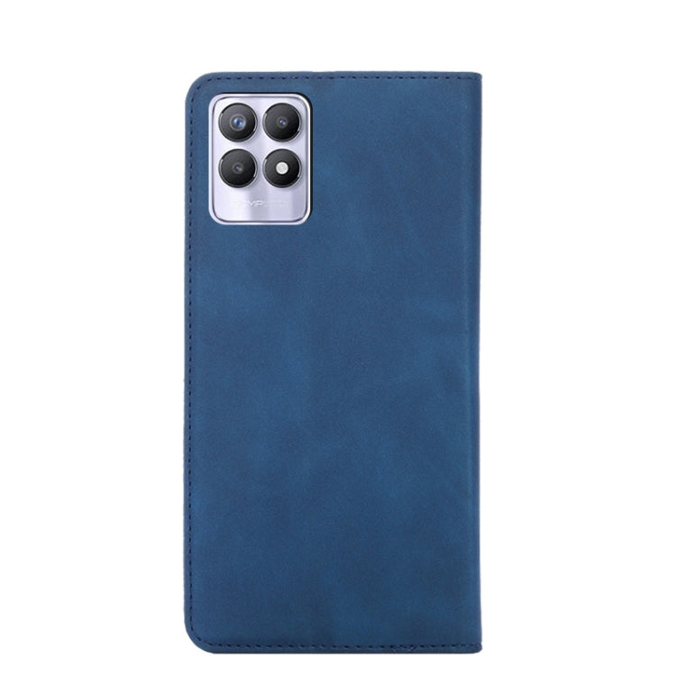 For OPPO Realme 8i Skin Feel Magnetic Horizontal Flip Leather Phone Case