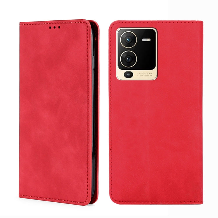For vivo S15 5G Skin Feel Magnetic Horizontal Flip Leather Phone Case