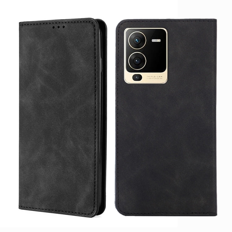 For vivo S15 5G Skin Feel Magnetic Horizontal Flip Leather Phone Case