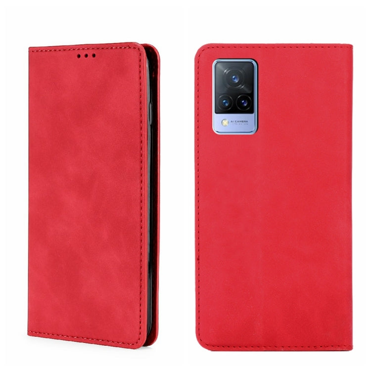 For vivo V21 4G/5G Skin Feel Magnetic Horizontal Flip Leather Phone Case