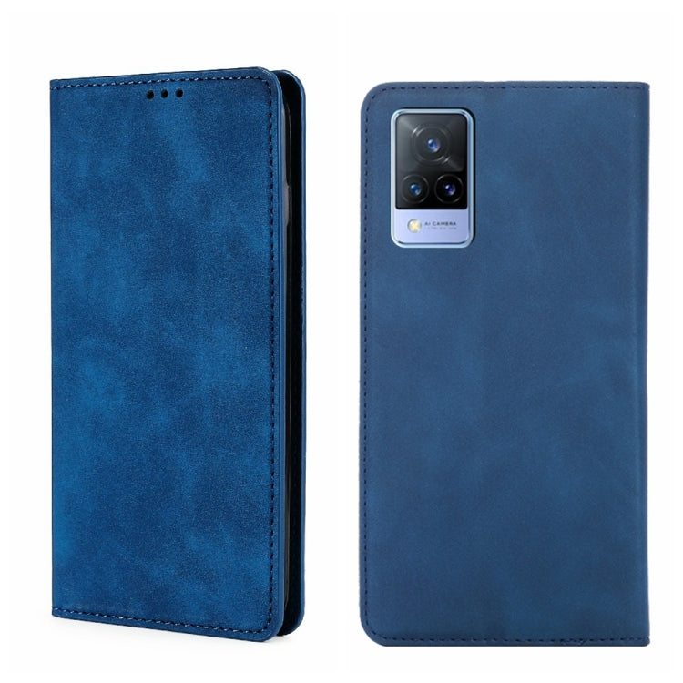 For vivo V21 4G/5G Skin Feel Magnetic Horizontal Flip Leather Phone Case