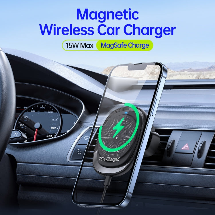 V1 Magnetic Wireless Fast Charging Car Holder(Black)