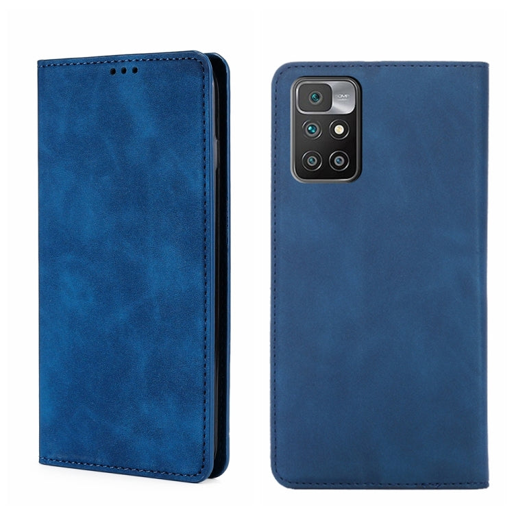 For Xiaomi Redmi 10 Skin Feel Magnetic Flip Leather Phone Case