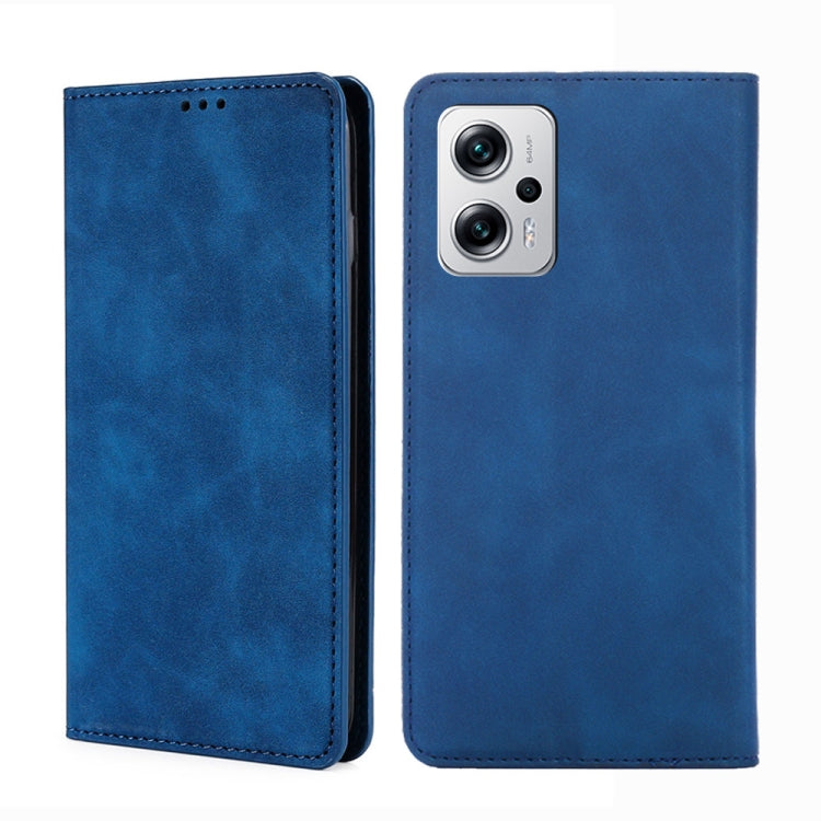 For Xiaomi Redmi Note 11T Pro 5G/Note 11T Pro+ 5G Skin Feel Magnetic Flip Leather Phone Case