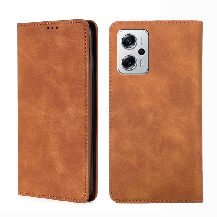 For Xiaomi Redmi Note 11T Pro 5G/Note 11T Pro+ 5G Skin Feel Magnetic Flip Leather Phone Case