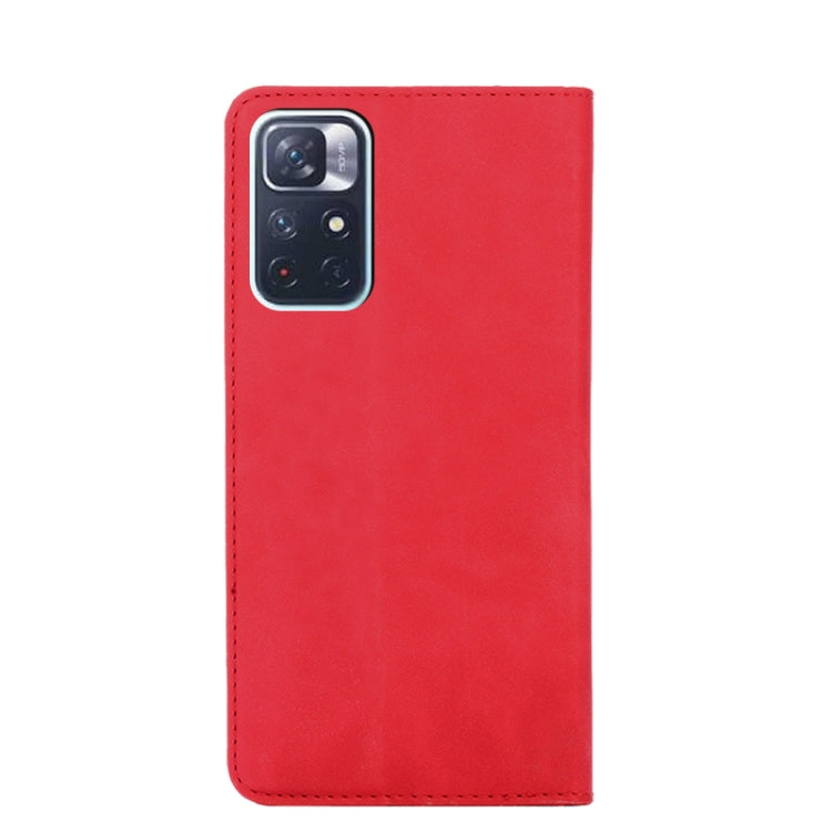 For Xiaomi Redmi Note 11 5G/Xiaomi Poco M4 Pro 5G Skin Feel Magnetic Flip Leather Phone Case