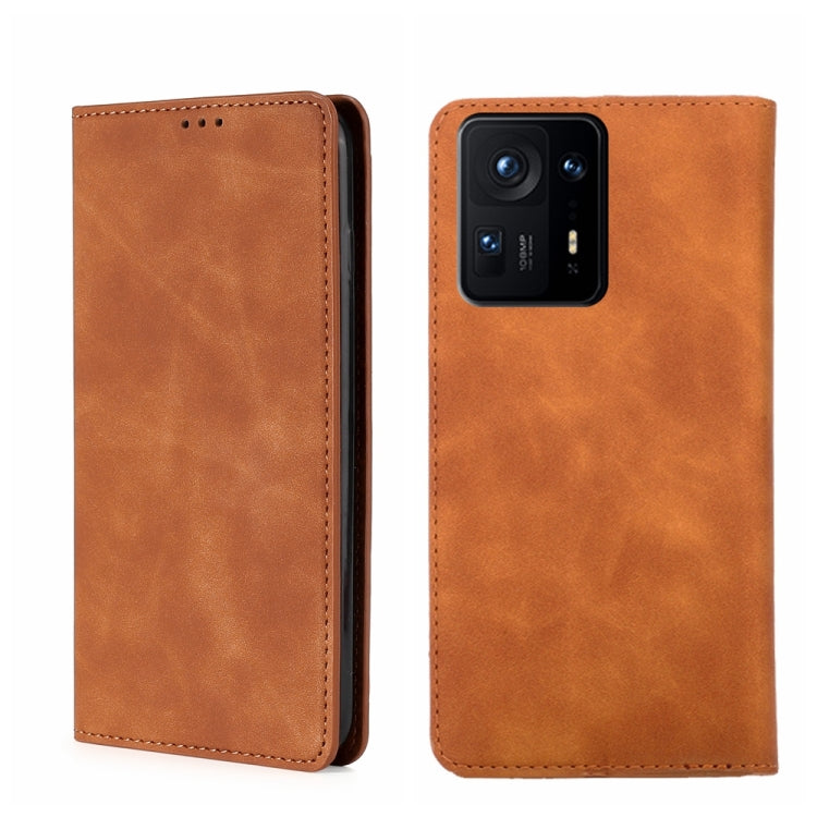 For Xiaomi Mix 4 Skin Feel Magnetic Flip Leather Phone Case