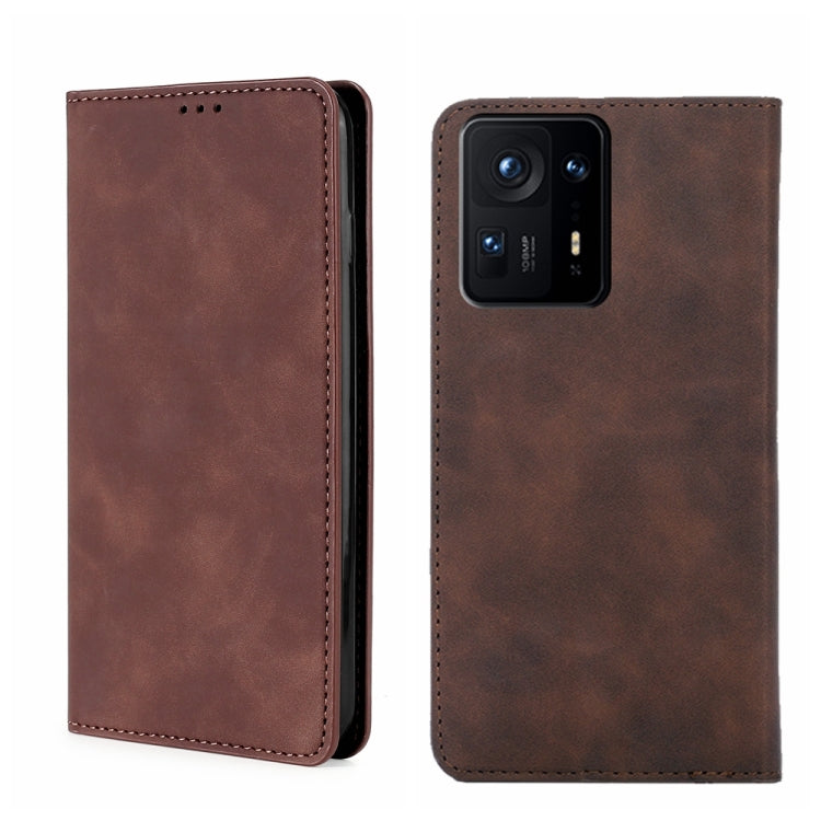For Xiaomi Mix 4 Skin Feel Magnetic Flip Leather Phone Case