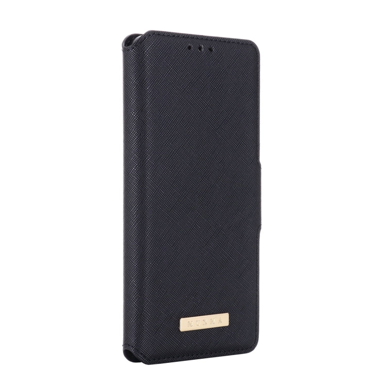 For OPPO F21 Pro / Reno7 4G MUXMA MX115 Cross Texture Oil Edge Flip Leather Phone Case