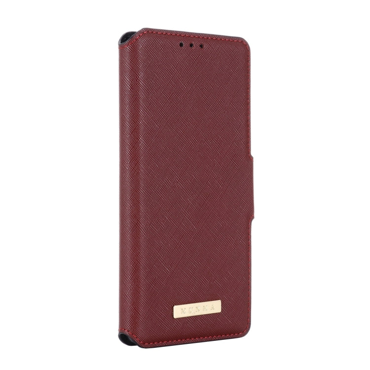 For OPPO F21 Pro / Reno7 4G MUXMA MX115 Cross Texture Oil Edge Flip Leather Phone Case