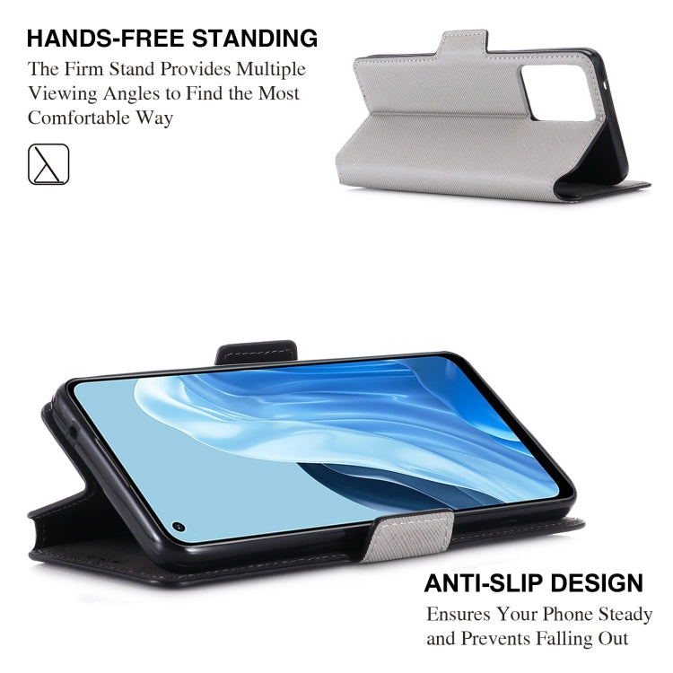 For OPPO F21 Pro / Reno7 4G MUXMA MX115 Cross Texture Oil Edge Flip Leather Phone Case